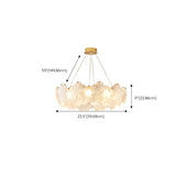 Modern Gold Flower Glass Petals Pendant Chandelier  Image - 14