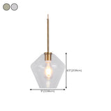 Modern Gold Frame Geometric Clear Glass Pendant Lights Image - 16