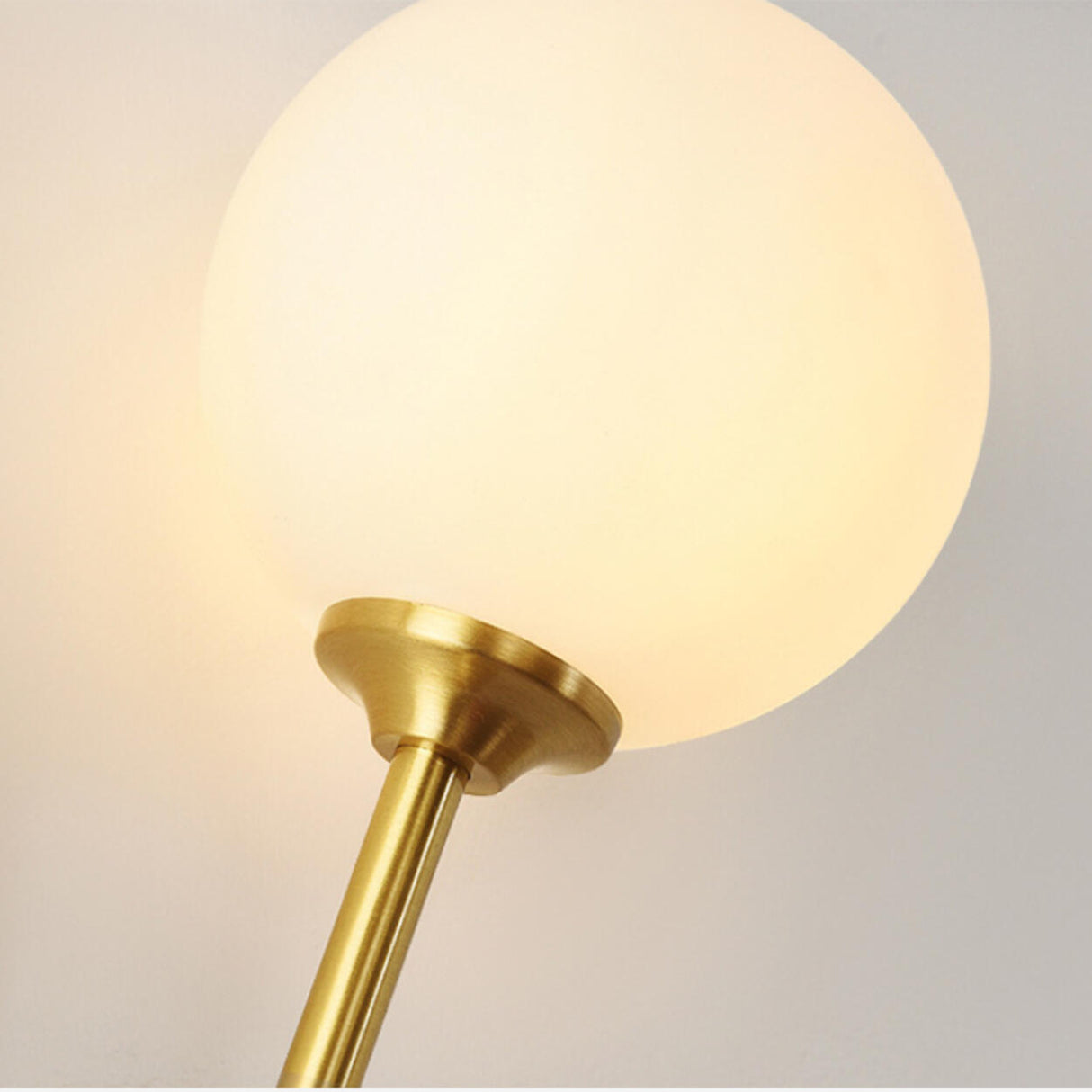 Modern Gold Frosted Glass Globe Metal Wall Sconce Image - 8