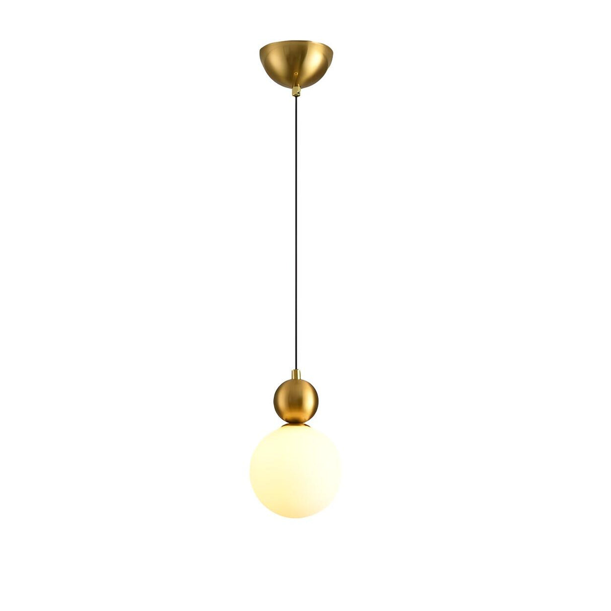 Modern Gold Frosted Glass Globe Pendant Light Image - 15