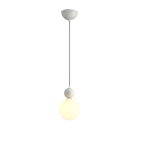 Modern Gold Frosted Glass Globe Pendant Light Image - 2