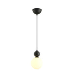 Modern Gold Frosted Glass Globe Pendant Light Image - 3