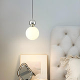 Modern Gold Frosted Glass Globe Pendant Light Image - 6