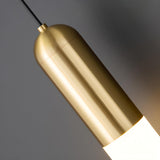 Modern Gold Frosted Glass Tube Pendant Wall Sconce Image - 16