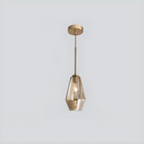 Modern Gold Geometric Glass Dining Room Pendant Light Image - 7