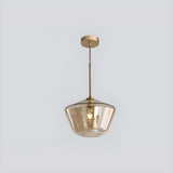 Modern Gold Geometric Glass Dining Room Pendant Light Image - 8