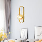 Modern Gold Globe Textured Glass Wall Sconce Image - 1