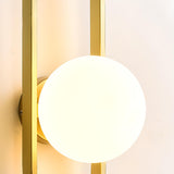 Modern Gold Globe Textured Glass Wall Sconce Image - 13