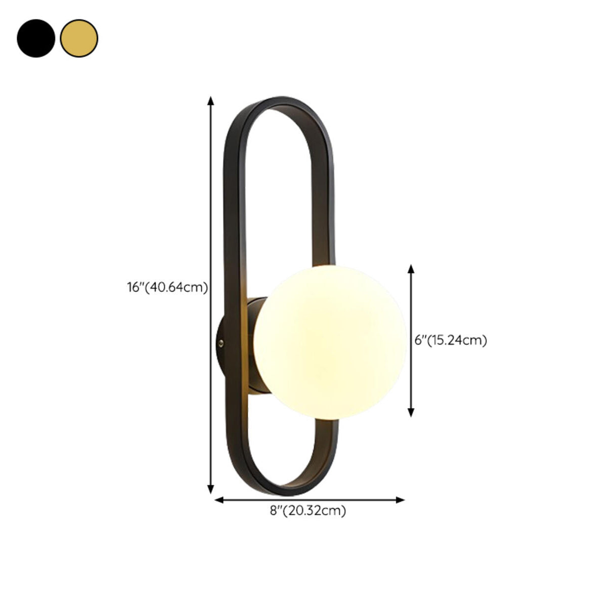 Modern Gold Globe Textured Glass Wall Sconce Image - 15