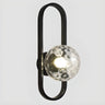 Modern Gold Globe Textured Glass Wall Sconce Image - 8