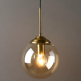 Modern Gold Globe Transparent Glass Vanity Light Image - 11