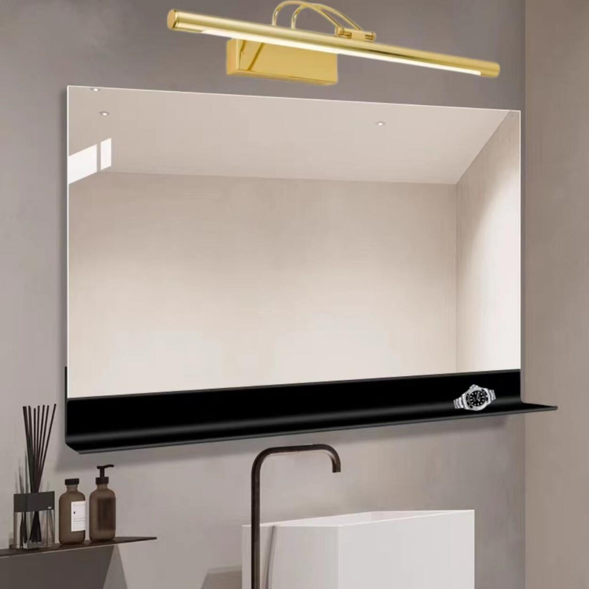 Modern Gold LED Bathroom Vanity Mirror Light Image - 3