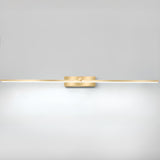 Modern Gold LED Linear Vanity Light Fixture Image - 13