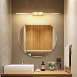 Modern Gold LED Linear Vanity Light Fixture Image - 3