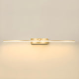 Modern Gold LED Linear Vanity Light Fixture Image - 8