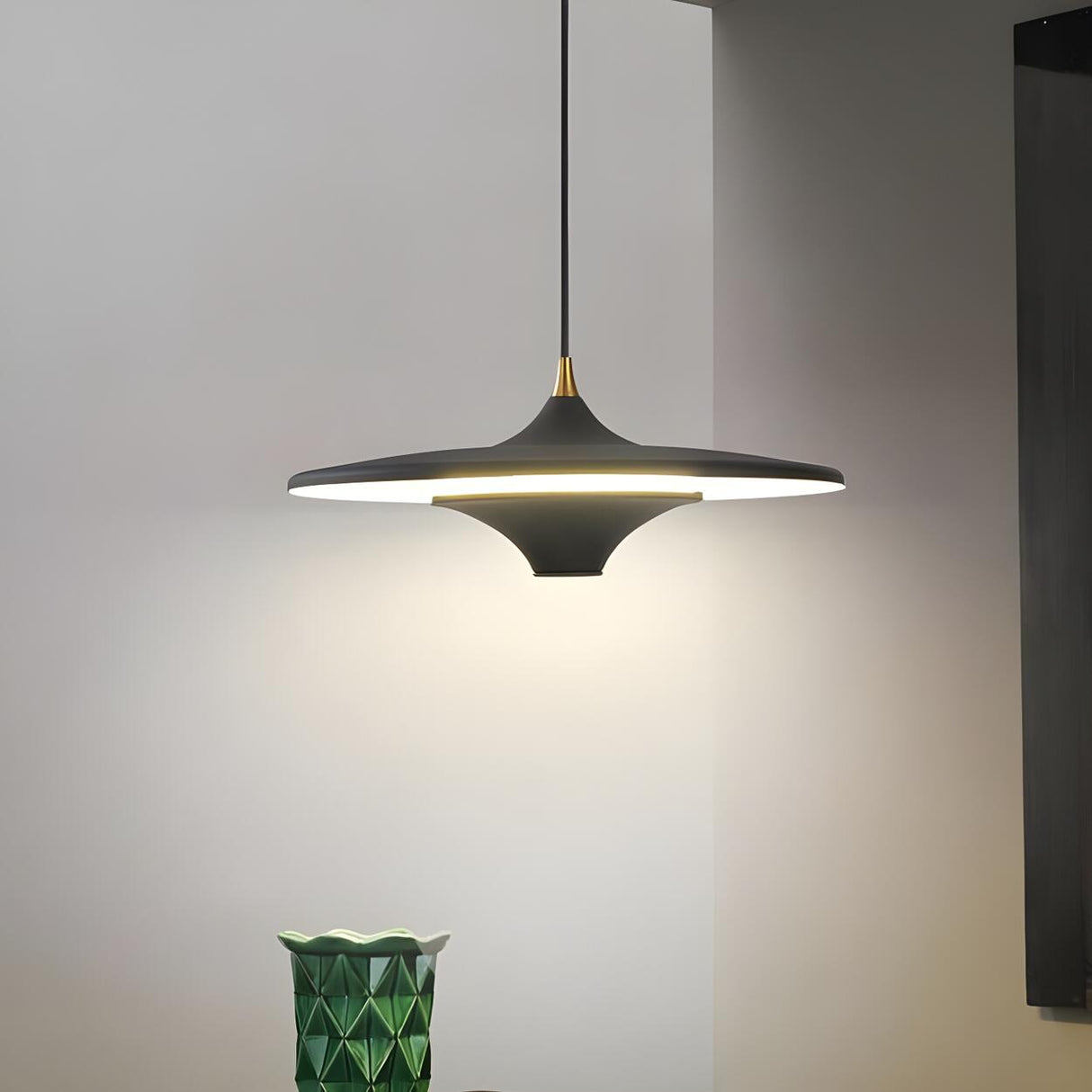 Modern Gold LED UFO Metal Dining Room Pendant Light Image - 12