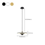 Modern Gold LED UFO Metal Dining Room Pendant Light #size