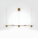 Modern Gold Linear Aluminum Island Dining Room Pendant Light Image - 16