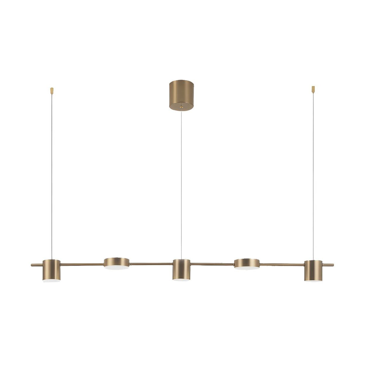 Modern Gold Linear Aluminum Island Dining Room Pendant Light Image - 6