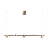 Modern Gold Linear Aluminum Island Dining Room Pendant Light Image - 6