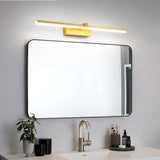 Modern Gold Metal Bar LED Wall Mount Vanity Light Image - 1