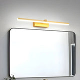 Modern Gold Metal Bar LED Wall Mount Vanity Light Image - 2