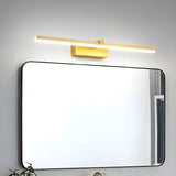 Modern Gold Metal Bar LED Wall Mount Vanity Light Image - 3