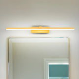 Modern Gold Metal Bar LED Wall Mount Vanity Light Image - 7