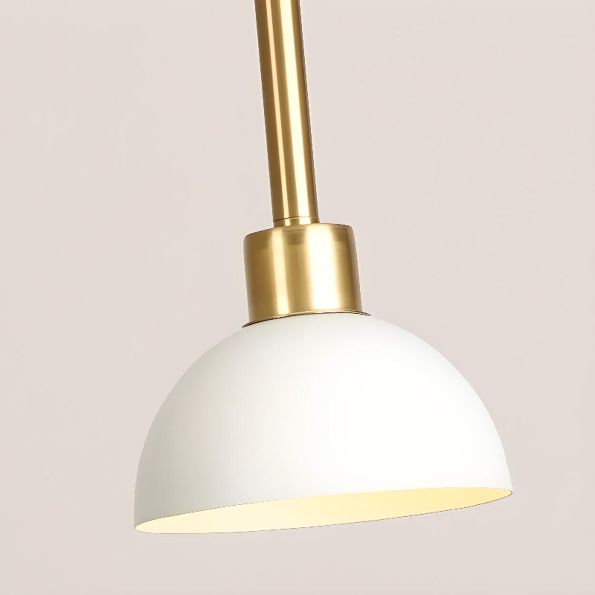 Modern Gold Metal Dome Pendant Light Flexible Length Image - 12