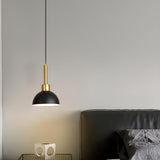 Modern Gold Metal Dome Pendant Light Flexible Length Image - 4