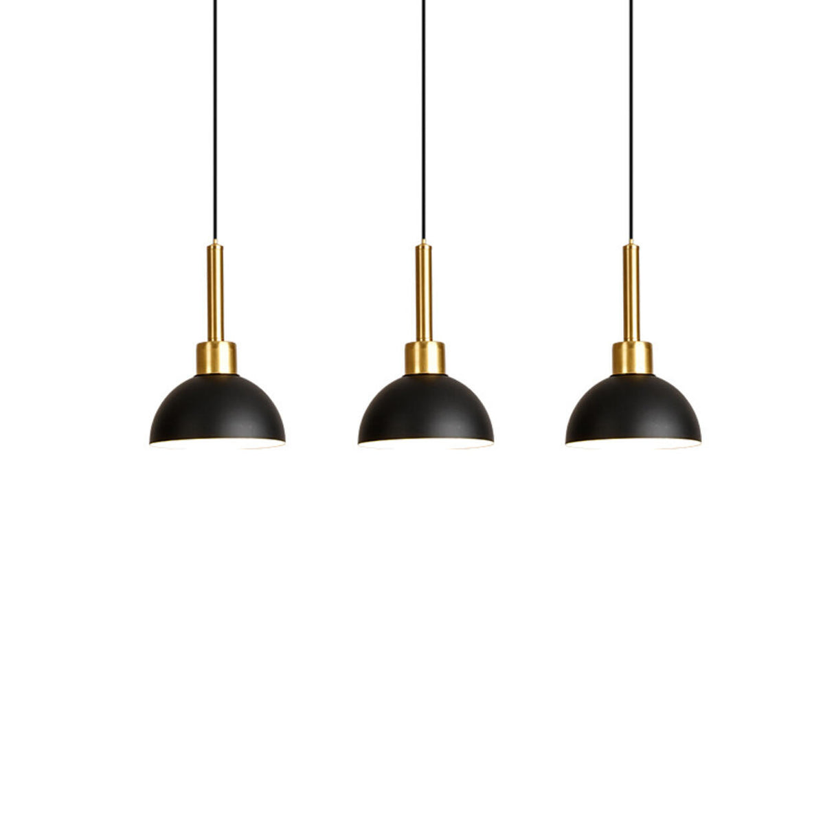 Modern Gold Metal Dome Pendant Light Flexible Length Image - 5