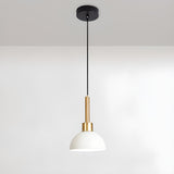 Modern Gold Metal Dome Pendant Light Flexible Length Image - 6