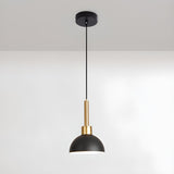 Modern Gold Metal Dome Pendant Light Flexible Length Image - 7