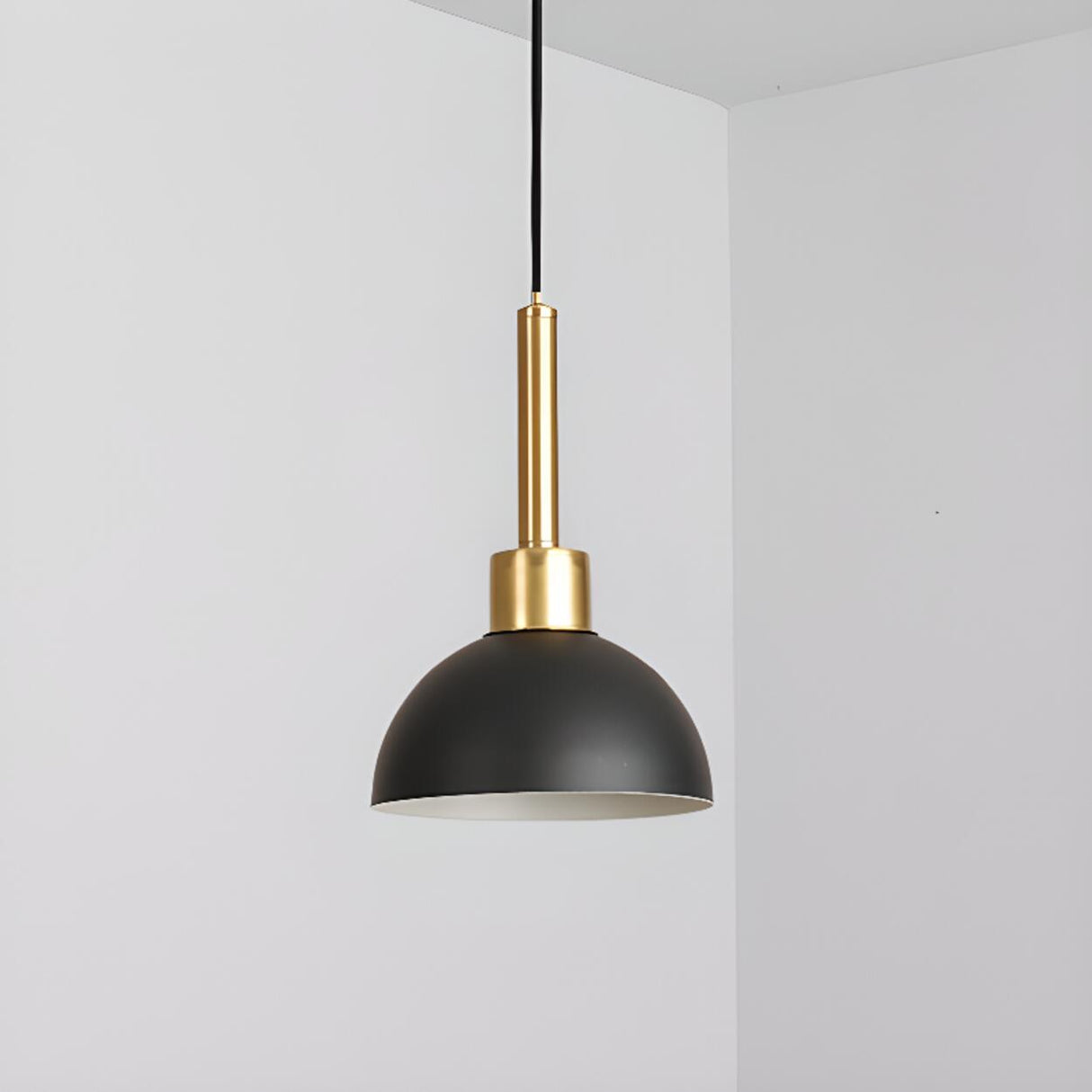 Modern Gold Metal Dome Pendant Light Flexible Length Image - 8