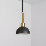 Modern Gold Metal Dome Pendant Light Flexible Length Image - 8