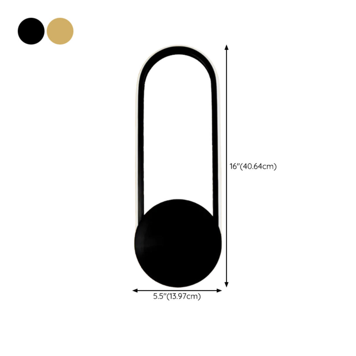 Modern Gold Minimalist Circular Wall Sconce 