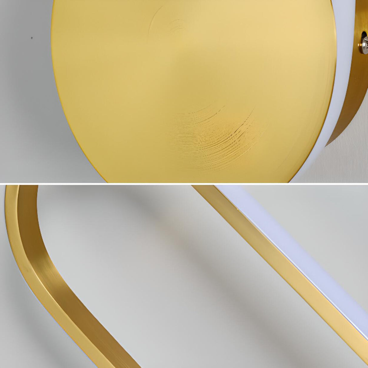 Modern Gold Minimalist Circular Wall Sconce Image - 7