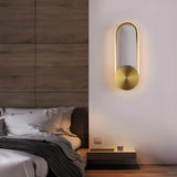 Modern Gold Minimalist Circular Wall Sconce Image - 9