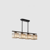 Modern Gold Rectangular Crystal Island Chandelier Light Image - 10