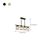 Modern Gold Rectangular Crystal Island Chandelier Light Image - 25