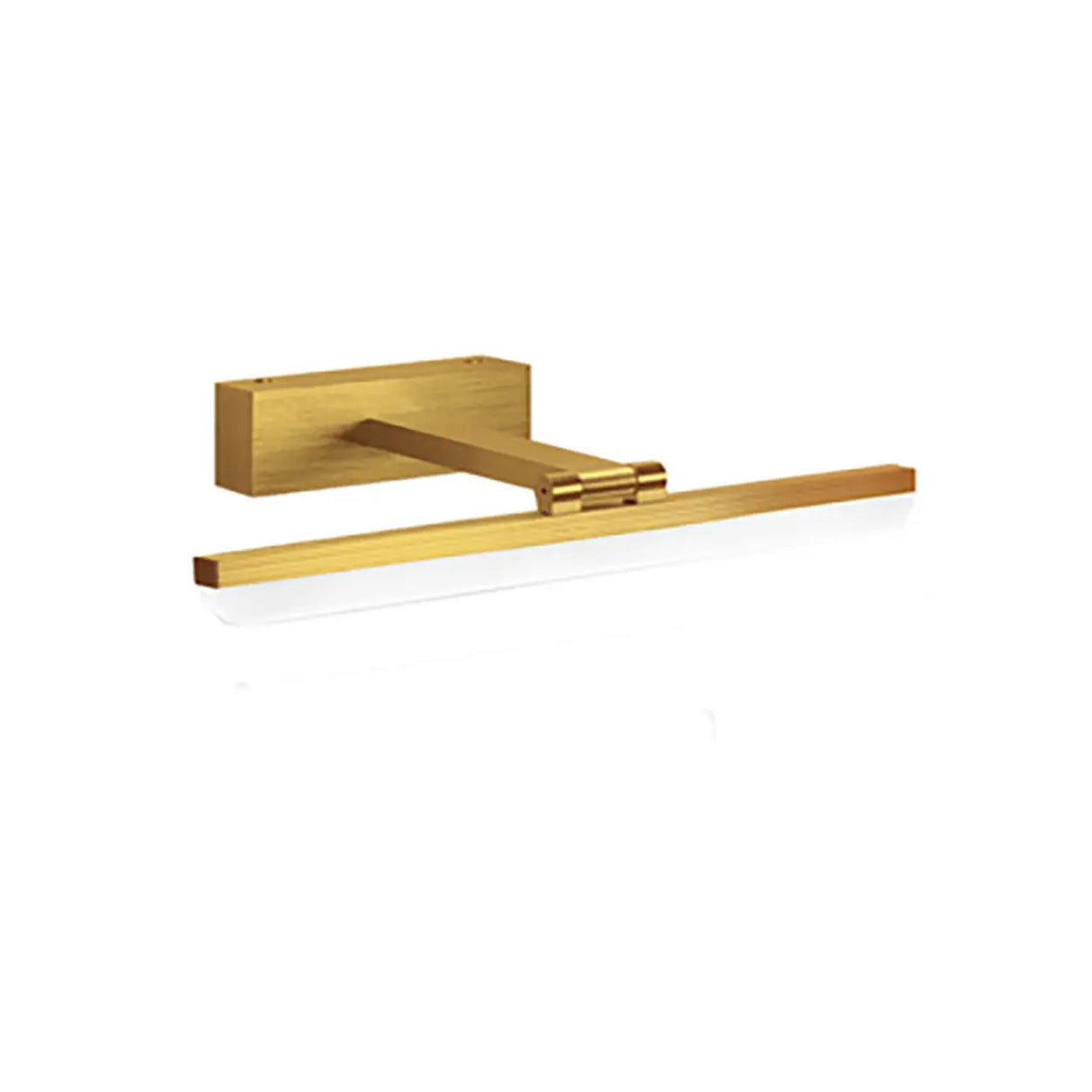 Modern Gold Rectangular Wall-Mounted Vanity Light Image - 3