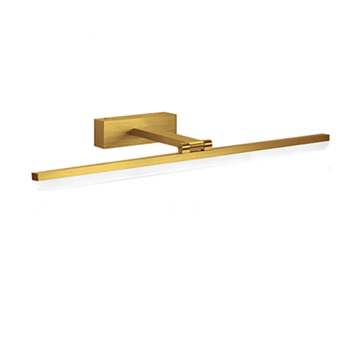 Modern Gold Rectangular Wall-Mounted Vanity Light Image - 9