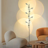 Modern Gold Vertical Branch Metal LED Floor Lamp Image - 13