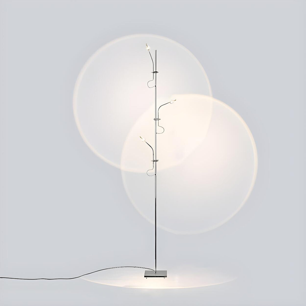 Modern Gold Vertical Branch Metal LED Floor Lamp Image - 2