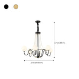 Modern Gold White Frosted Glass Globe Chandelier Bedroom #size