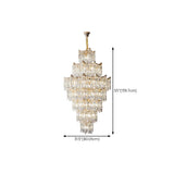 Modern Golden Chain Tiered Crystal Chandelier Image - 16