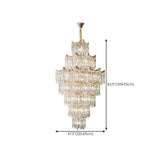 Modern Golden Chain Tiered Crystal Chandelier Image - 18