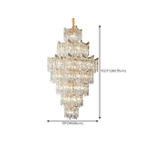 Modern Golden Chain Tiered Crystal Chandelier Image - 19