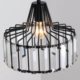 Modern Golden Clear Crystal Vaulted Pendant Light Image - 12