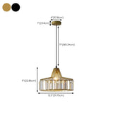 Modern Golden Clear Crystal Vaulted Pendant Light Image - 22